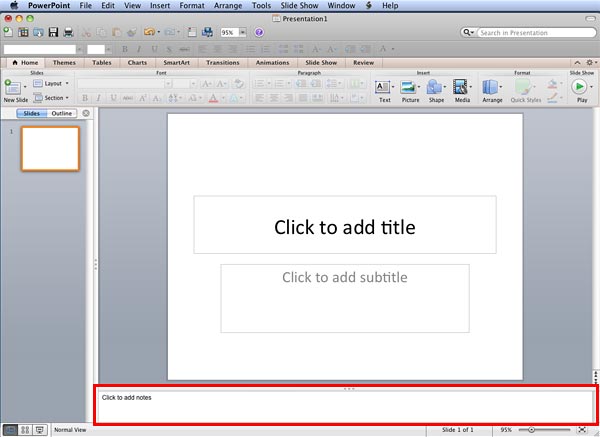 Powerpoint 2010 for mac speaker notes in one panel